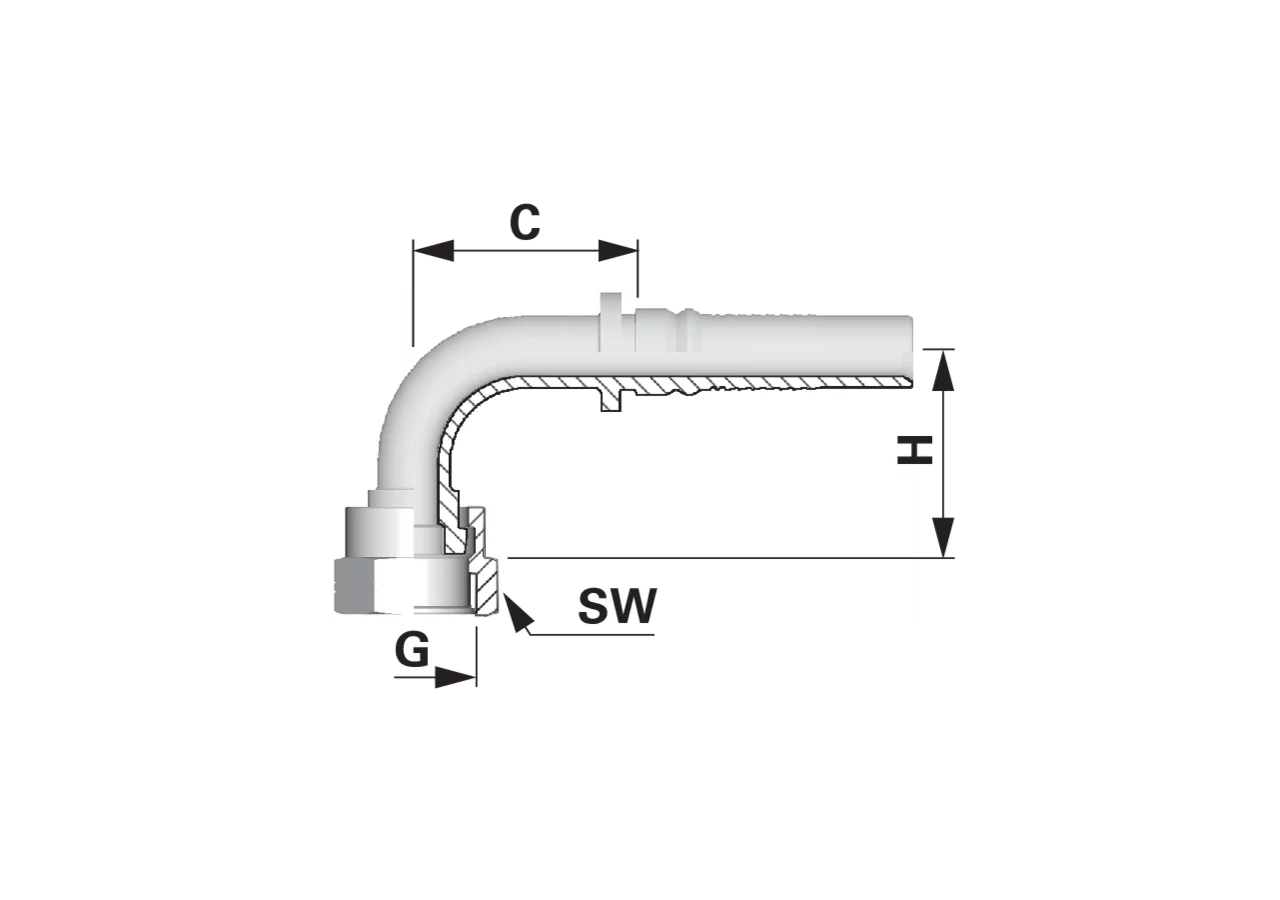 Dichtkegel ORFS90 IL DN20 1 3/16-12 Interlock Alfagomma
