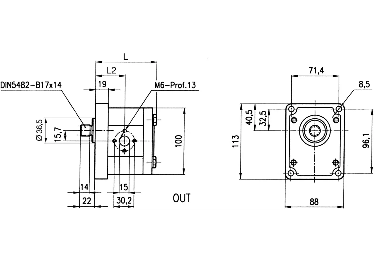 Hydraulikpumpe 2TK 11 S BSPP GartenShop24 - Hochwertige Gartengeräte