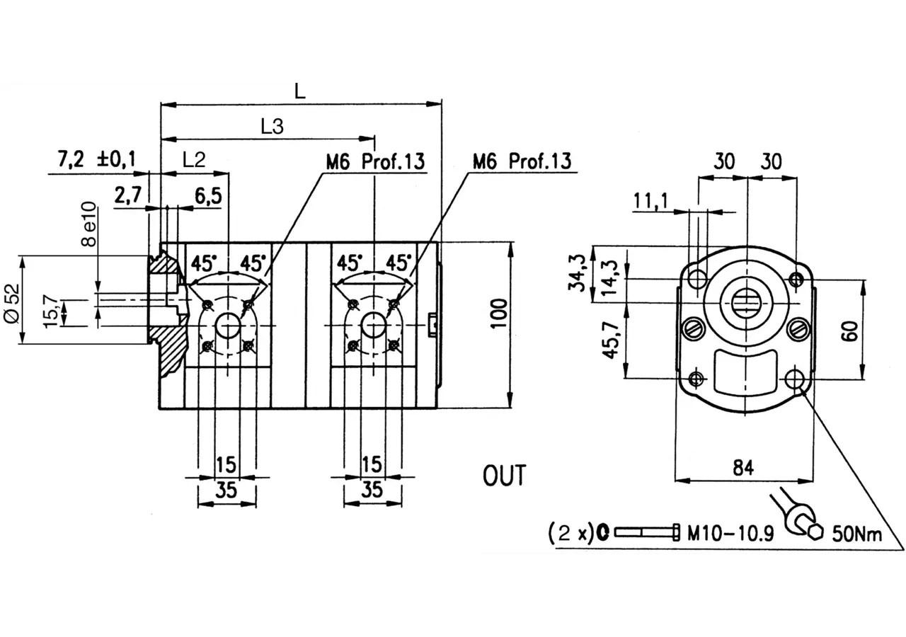 Hydraulikpumpe 22TK 14+4 S DEU GartenShop24 - Hochwertige Gartengeräte