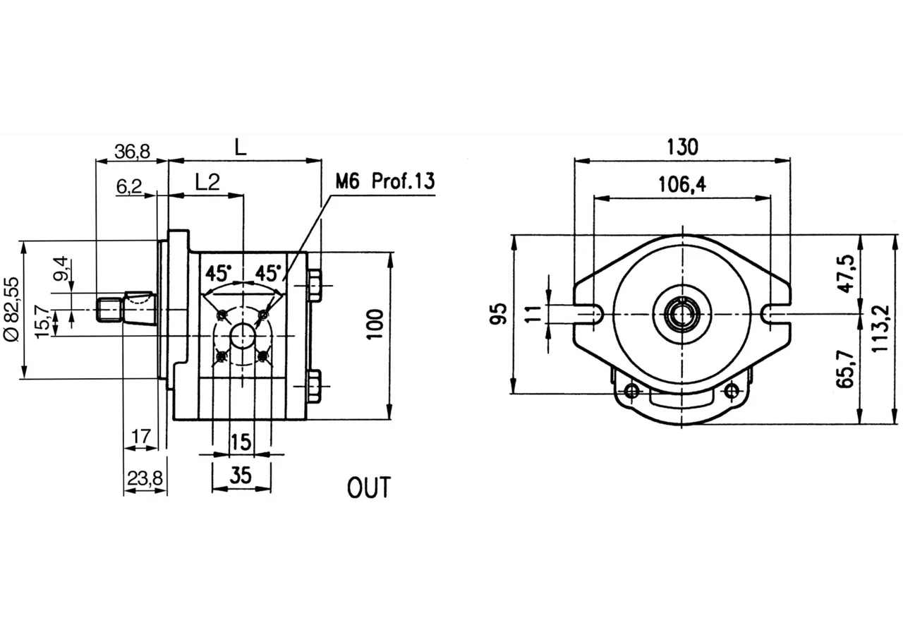 Hydraulikpumpe 2TK 11 D SAE CB 1:5 GartenShop24 - Hochwertige Gartengeräte