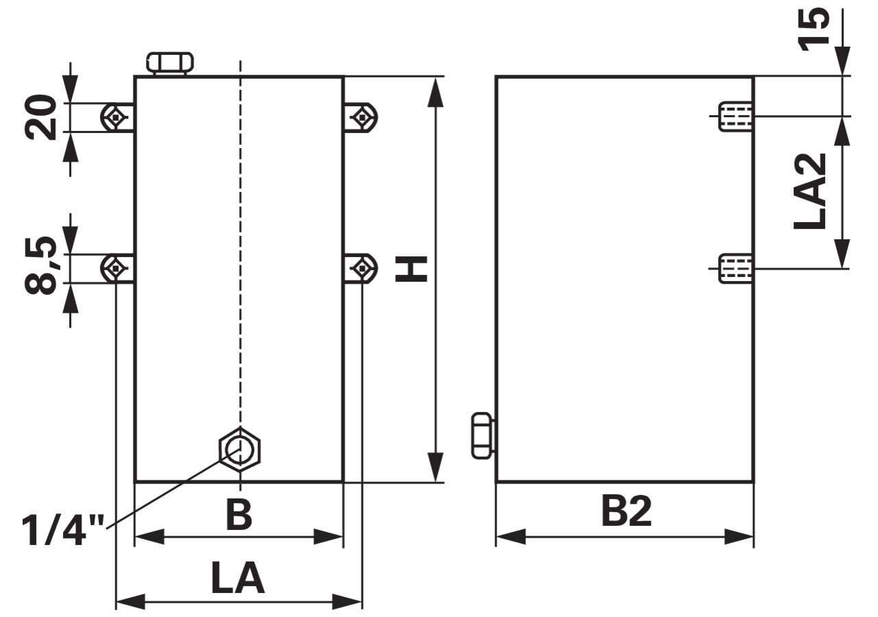 Hydrauliköltank 7 Liter Contarini