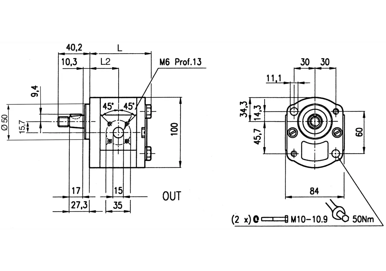 Hydraulikpumpe 2TK 14 S DEU GartenShop24 - Hochwertige Gartengeräte