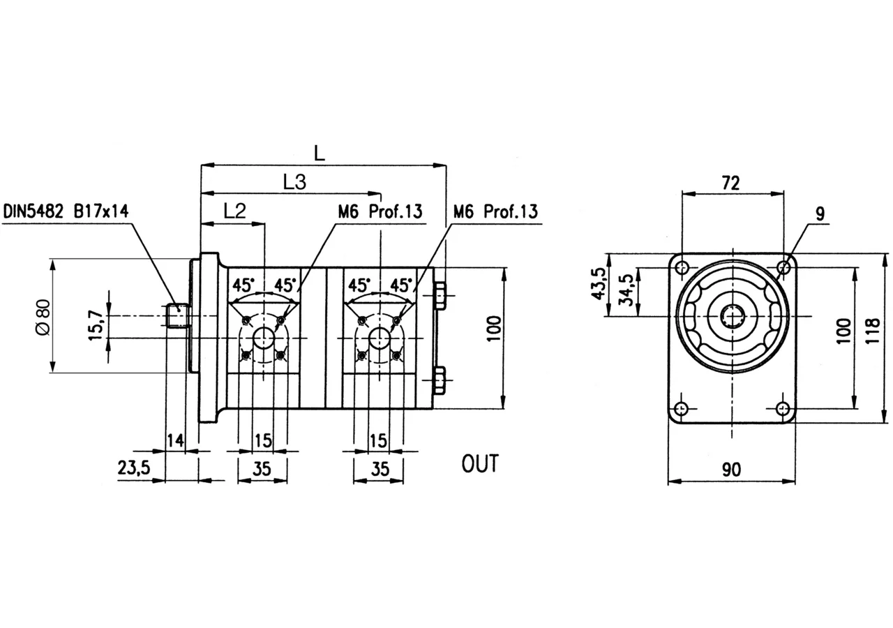 Hydraulikpumpe 22TK 16+8 D BS GartenShop24 - Hochwertige Gartengeräte
