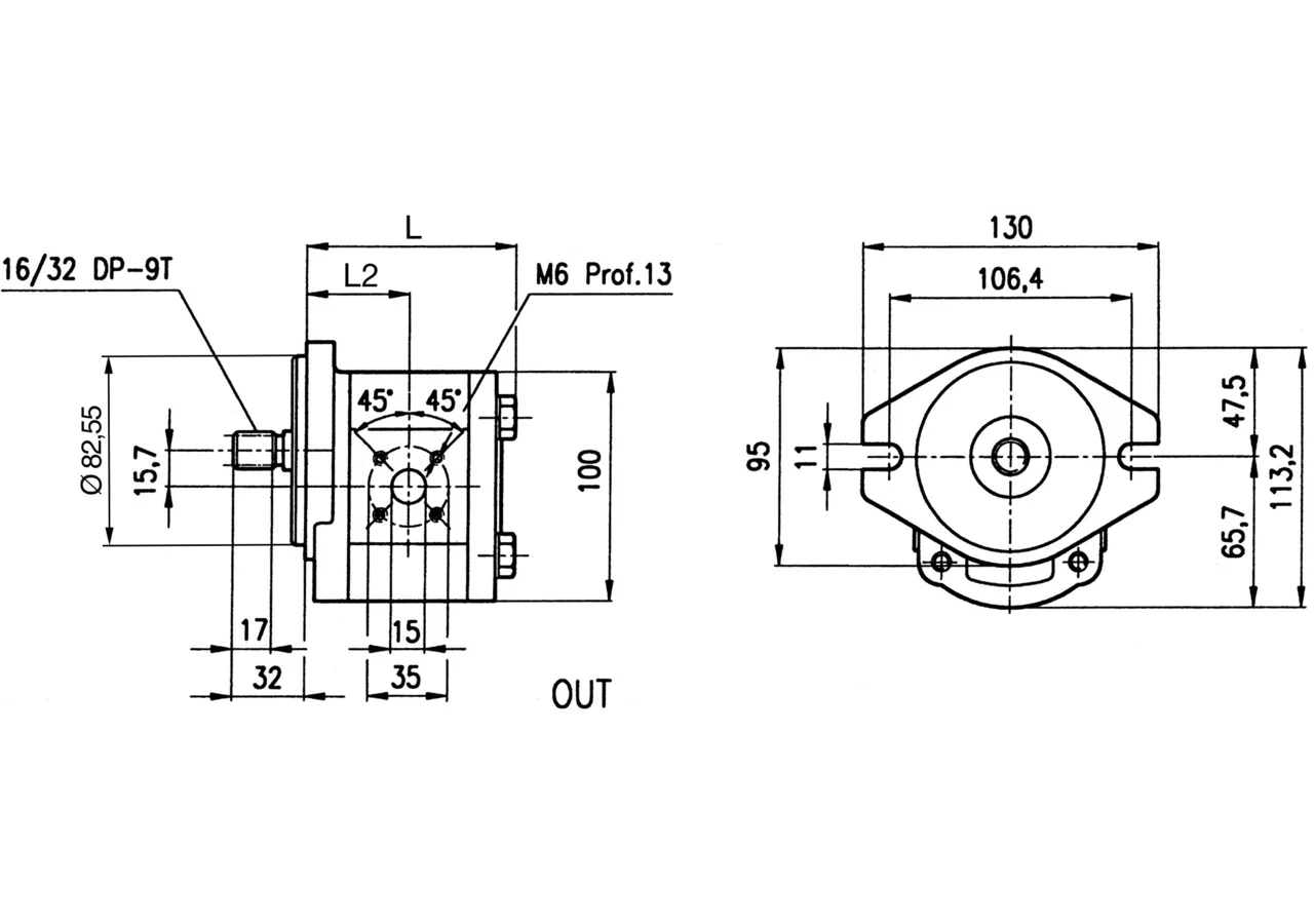 Hydraulikpumpe 2TK 22 D SAE CB GartenShop24 - Hochwertige Gartengeräte