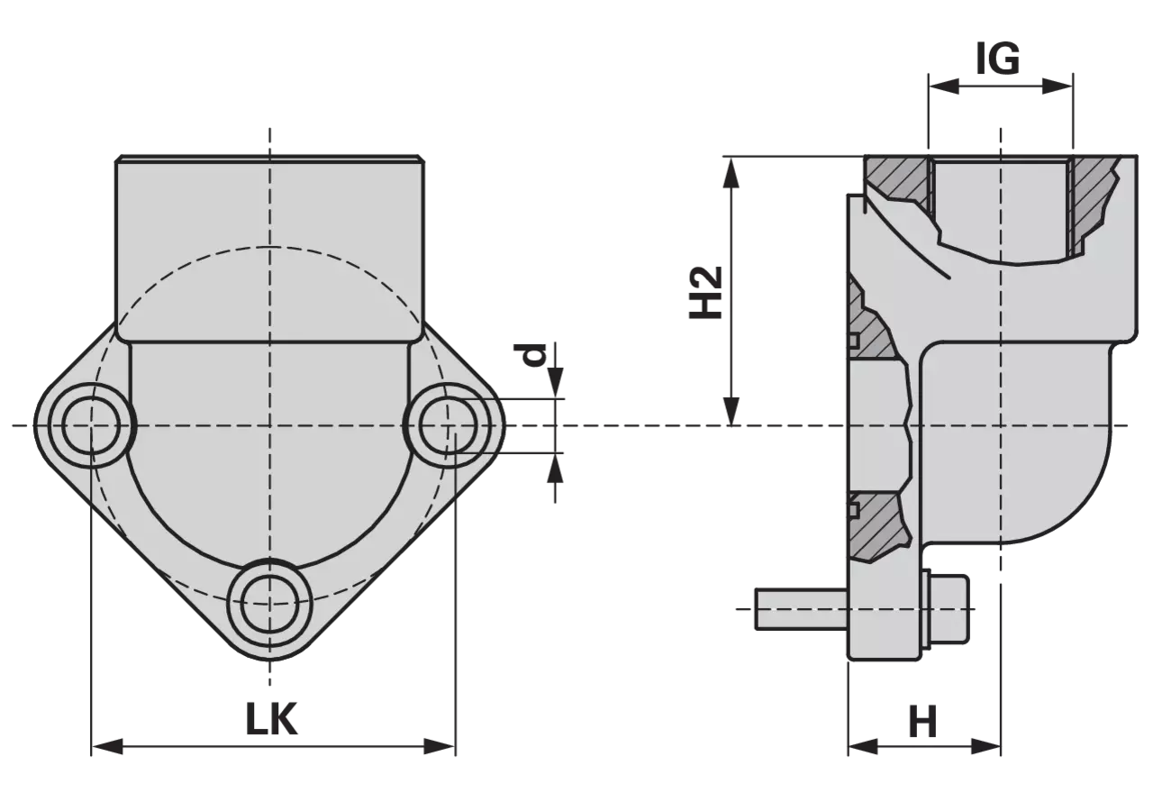Pumpenflansch IG 1 LK 51 GartenShop24 - Hochwertige Gartengeräte