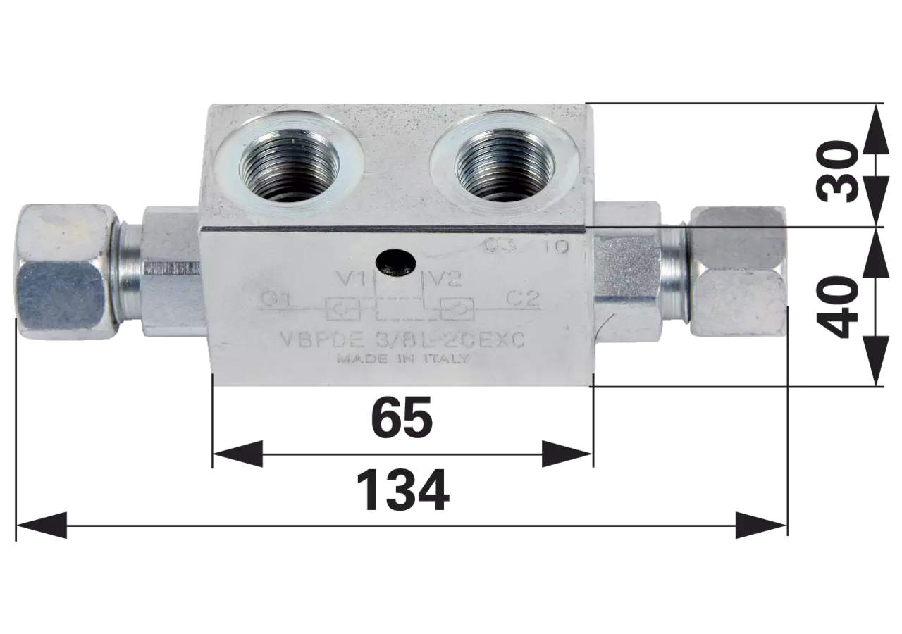 Sperrblock doppelt, VBPDE 3/8 L2 CEXC GartenShop24 - Hochwertige Gartengeräte