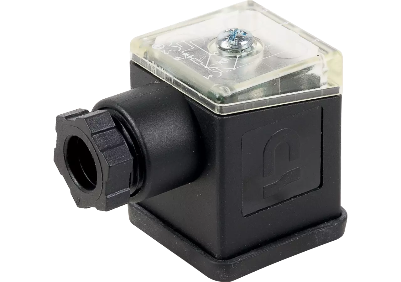 Gerätestecker 230 V AC, transparent mit Gleichrichter, LED und Löschdiode GartenShop24 - Hochwertige Gartengeräte