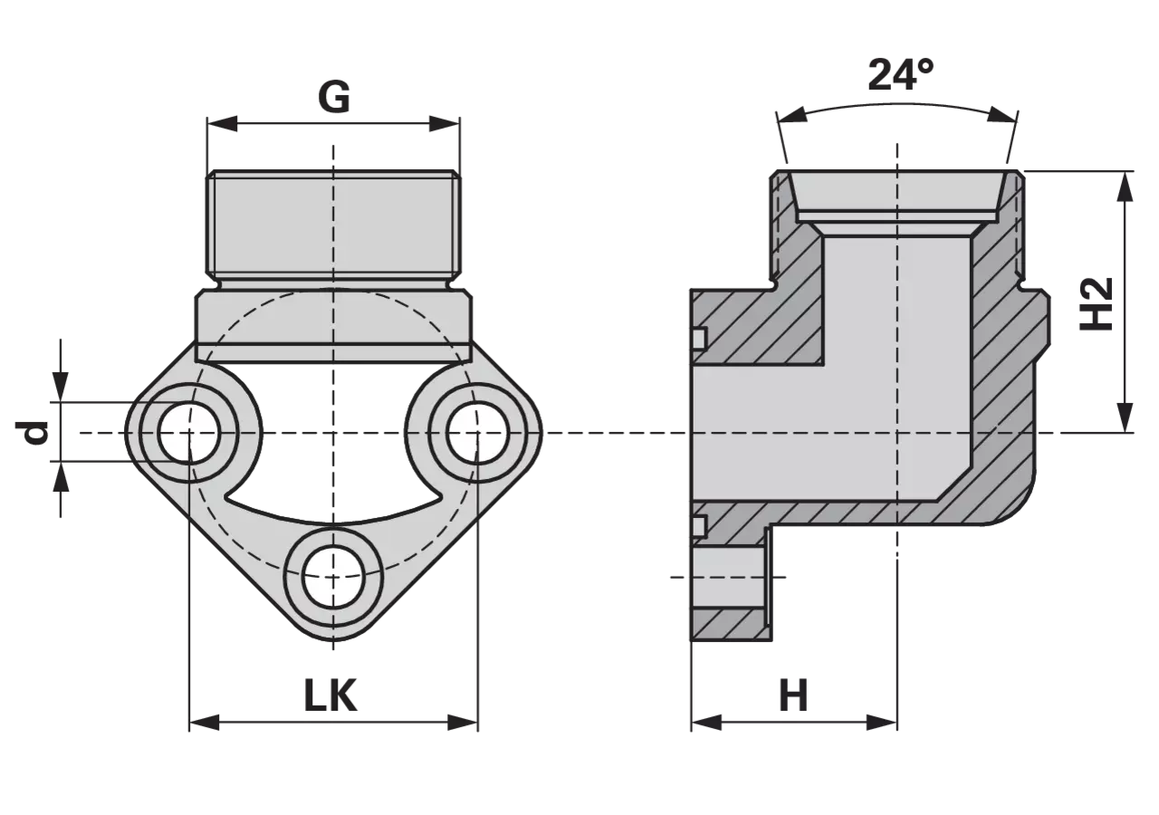 Pumpenflansch 18L LK 30 GartenShop24 - Hochwertige Gartengeräte