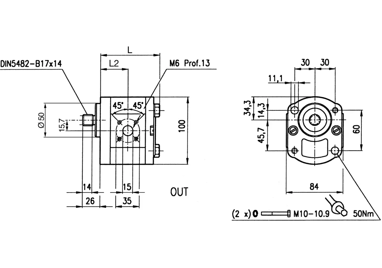 Hydraulikpumpe 2TK 19 S DEU SC AV GartenShop24 - Hochwertige Gartengeräte