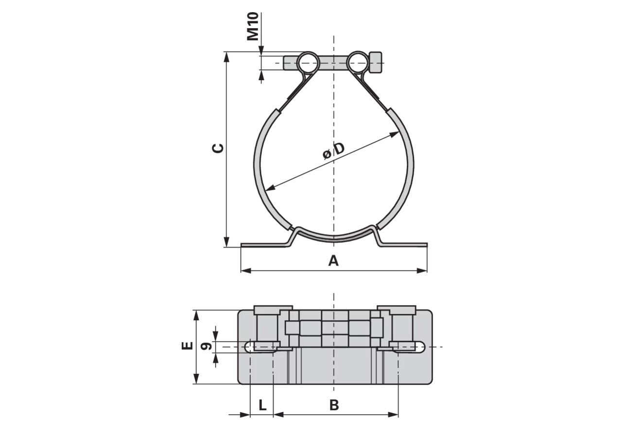 Speicherhalterung Dm 121 - 129 mm GartenShop24 - Hochwertige Gartengeräte