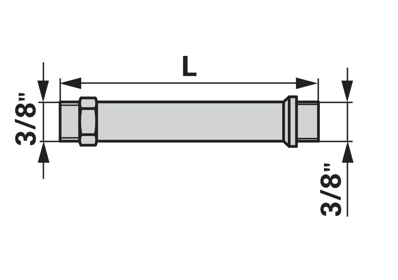 Saugrohr 3/8 AG 237 mm GartenShop24 - Hochwertige Gartengeräte