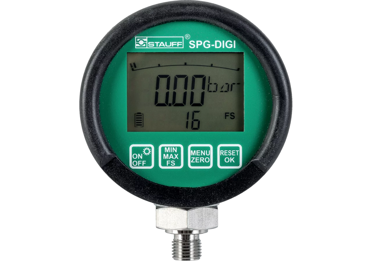Digitalmanometer 16 bar, mit Gummischutzhülle STAUFF