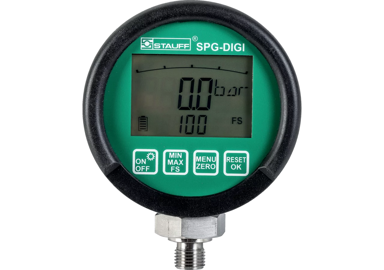 Digitalmanometer 100 bar, mit Gummischutzhülle STAUFF