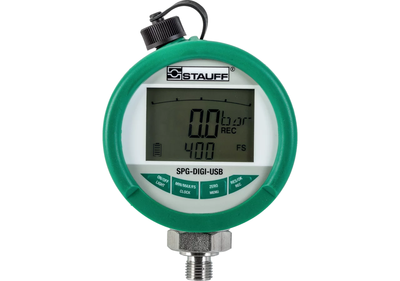Digitalmanometer USB, 400 bar, mit Gummischutzhülle STAUFF