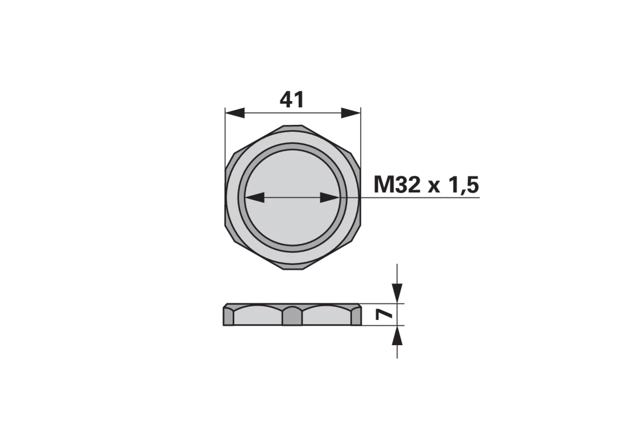 Kontermutter schwarz M32 x 1,5 GartenShop24 - Hochwertige Gartengeräte