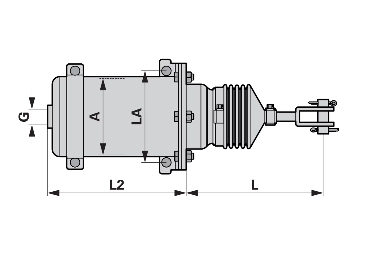 Kolbenbremszylinder Dm 125 mm, 135 Hub GartenShop24