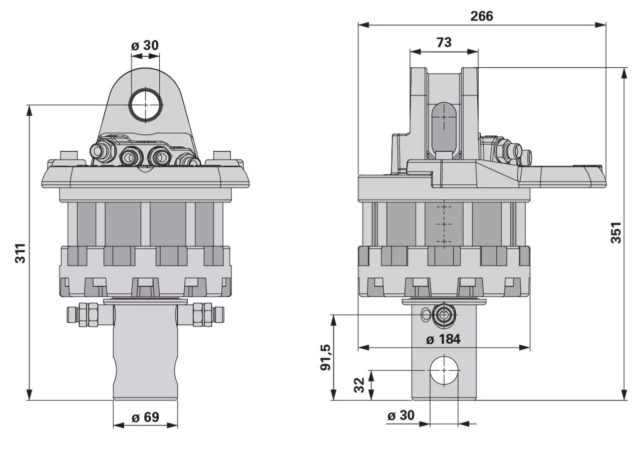 Rotator CR 500 Welle Dm 69 mm Finn-Rotor
