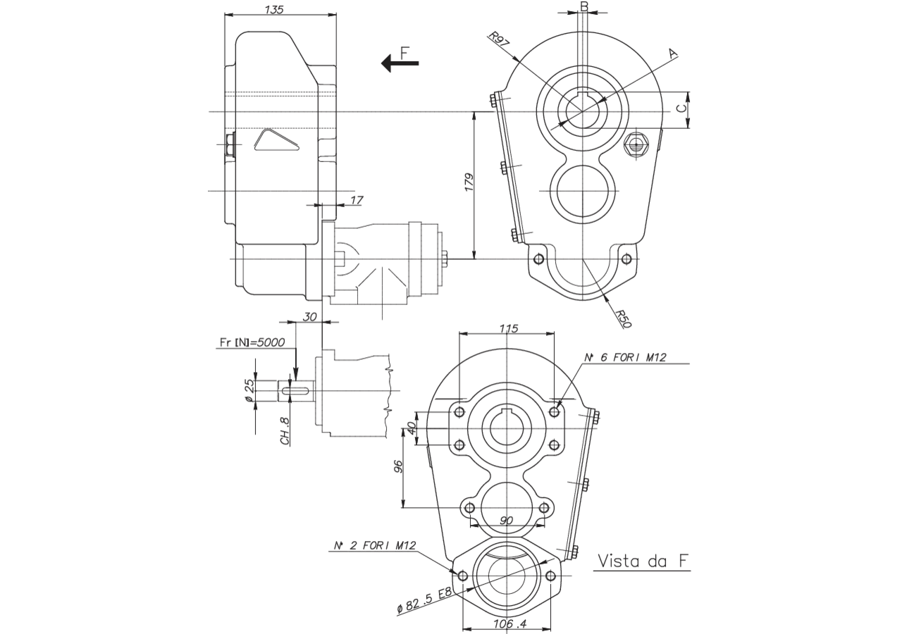 Getriebe RT150 12:1 Dm 40 GartenShop24 - Hochwertige Gartengeräte