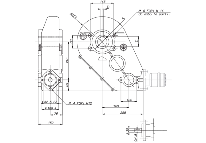 Getriebe RT500 43,6:1 Dm 50/25 GartenShop24 - Hochwertige Gartengeräte