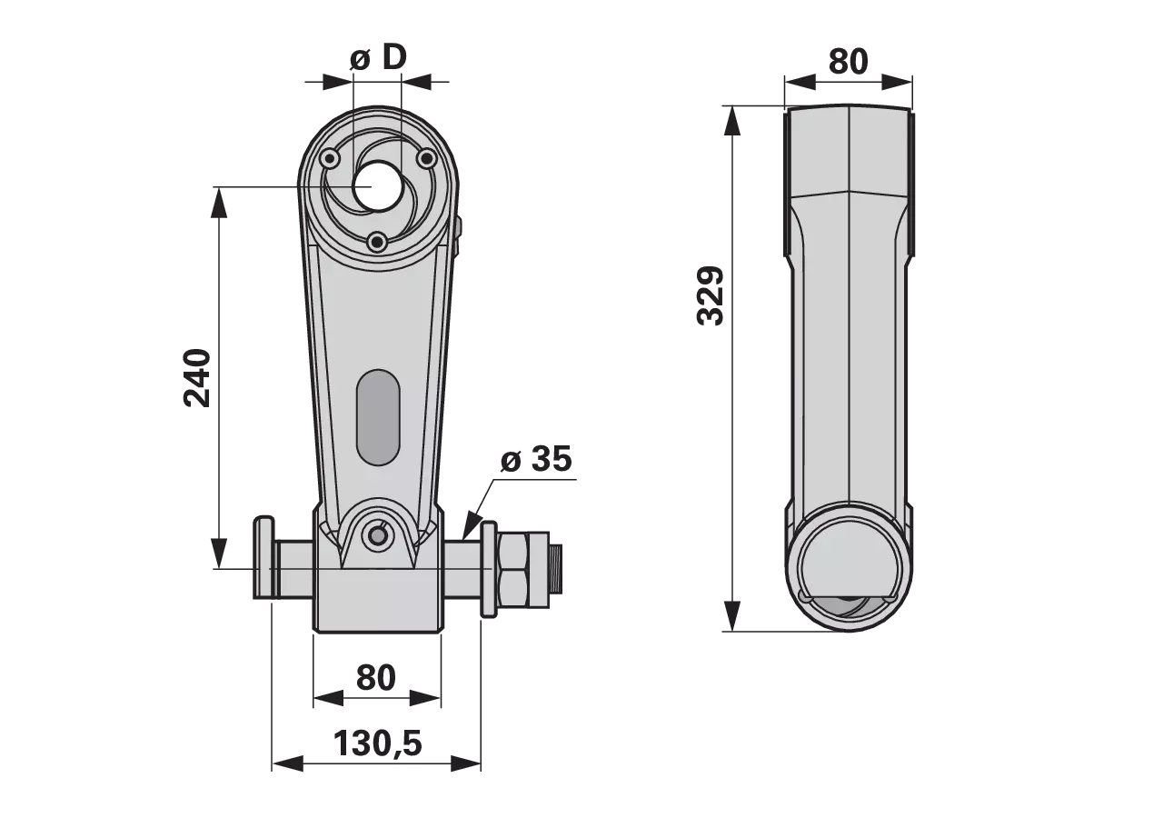 Pendelgelenk zu Rotator CR600-CR1000 240 mm Finn-Rotor