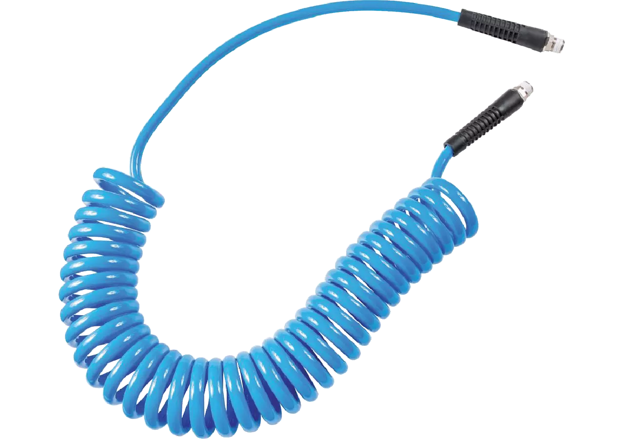 Spiralschlauch PU 8x5 G1/4 2 m 1x Anschluss drehbar GartenShop24 - Hochwertige Gartengeräte