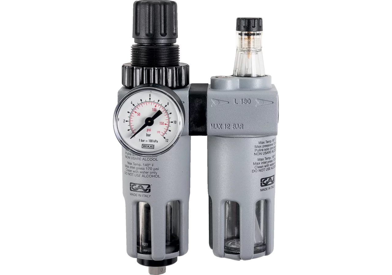 Wartungseinheit 1/4 mit Manometer 12 bar und automatischer Entwässerung GartenShop24