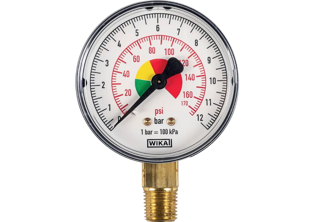 Manometer 12 bar, Dm 63 mm, G1/4, U GartenShop24