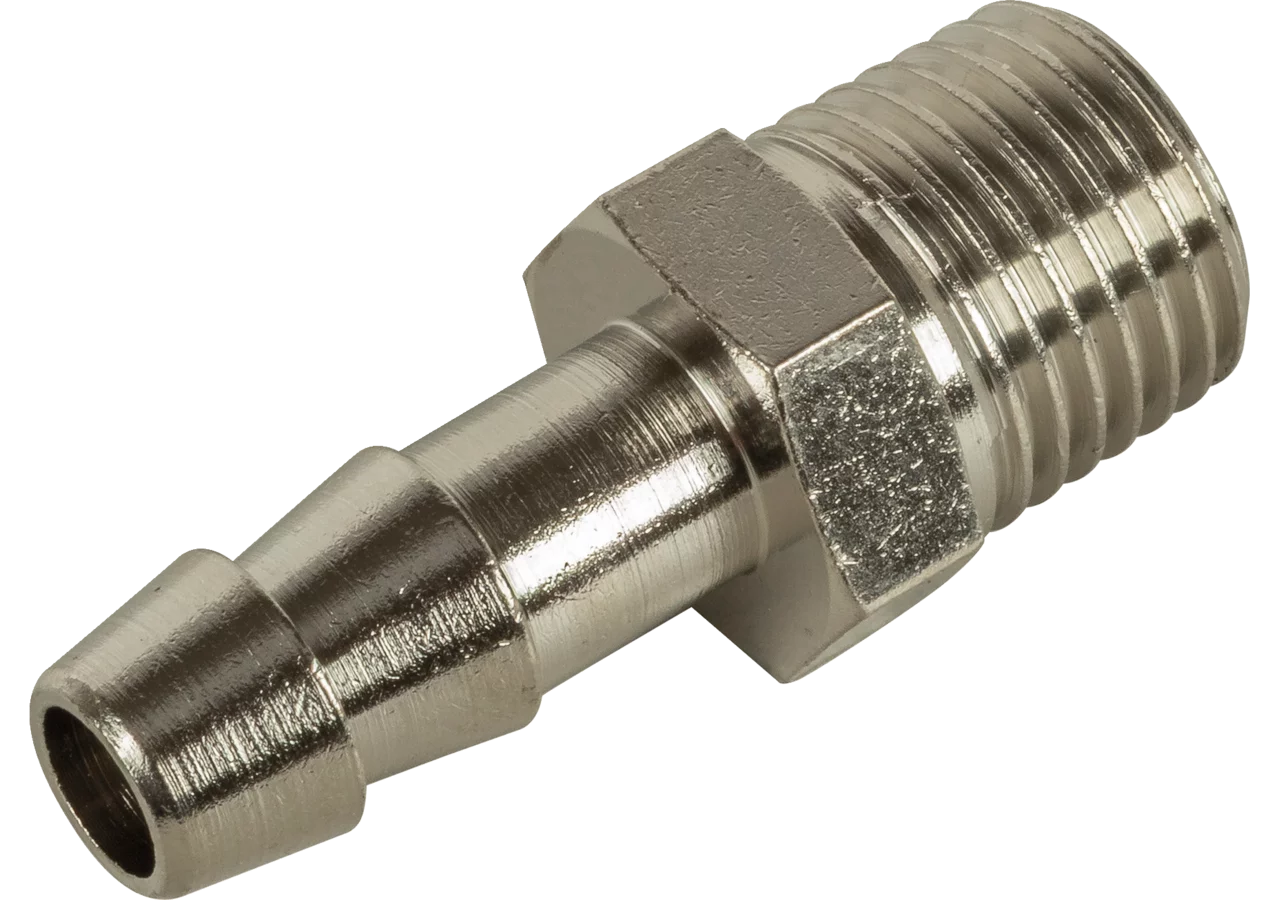 Schlauchstutzen 12 mm AG 1/2 k Messing vernickelt GartenShop24