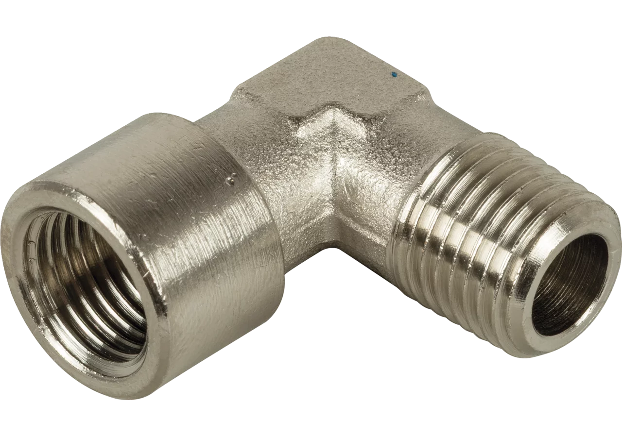 Winkel Einschraubverschraubung 1/8 mit konischem AG Messing vernickelt GartenShop24