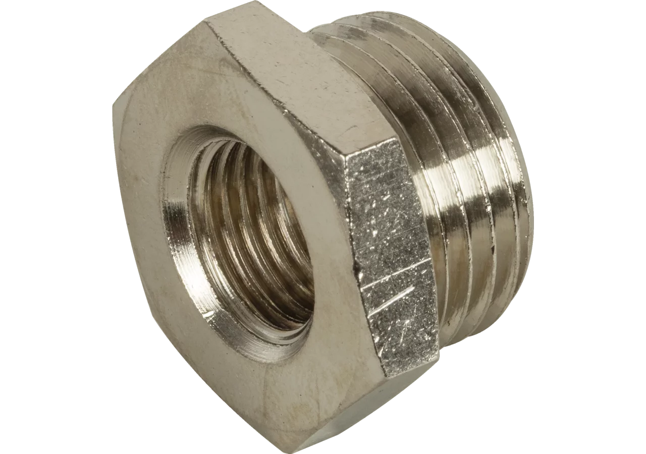 Reduzierung IG 1/8 - AG 1/2 Messing vernickelt GartenShop24