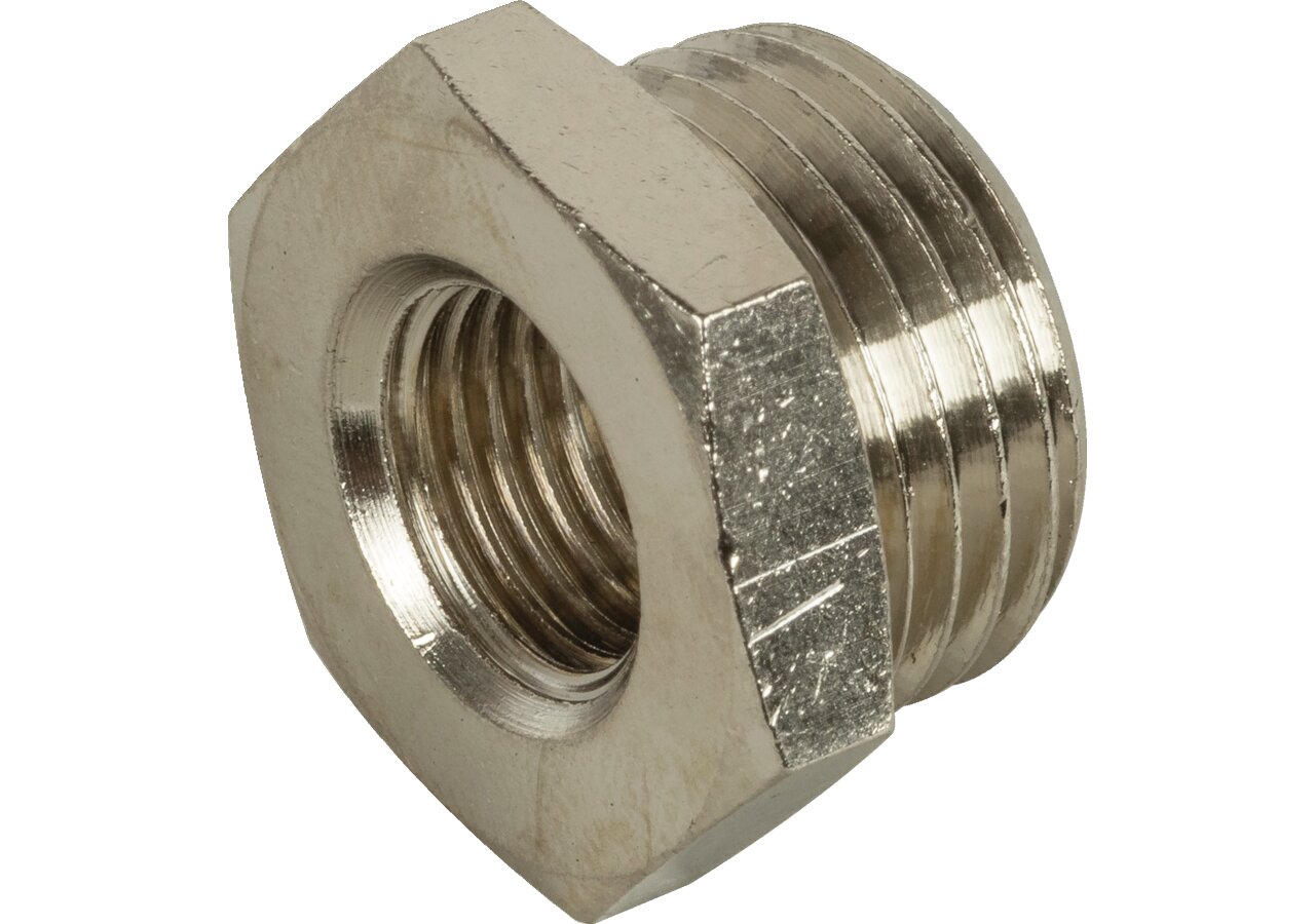 Reduzierung IG 1/4 - AG 3/8 Messing vernickelt GartenShop24