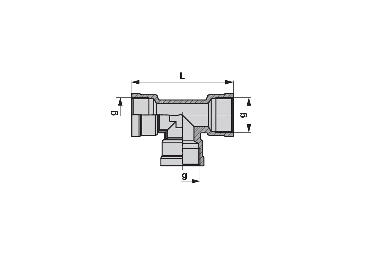T-Verbindungsmuffe M16 x 1,5 IG Camozzi Automation