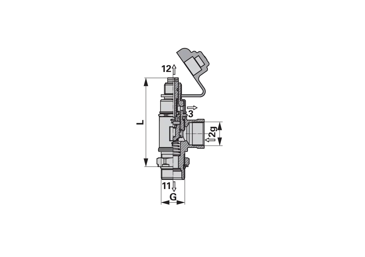 Reifenfüllventil M22 x 1,5 Camozzi Automation