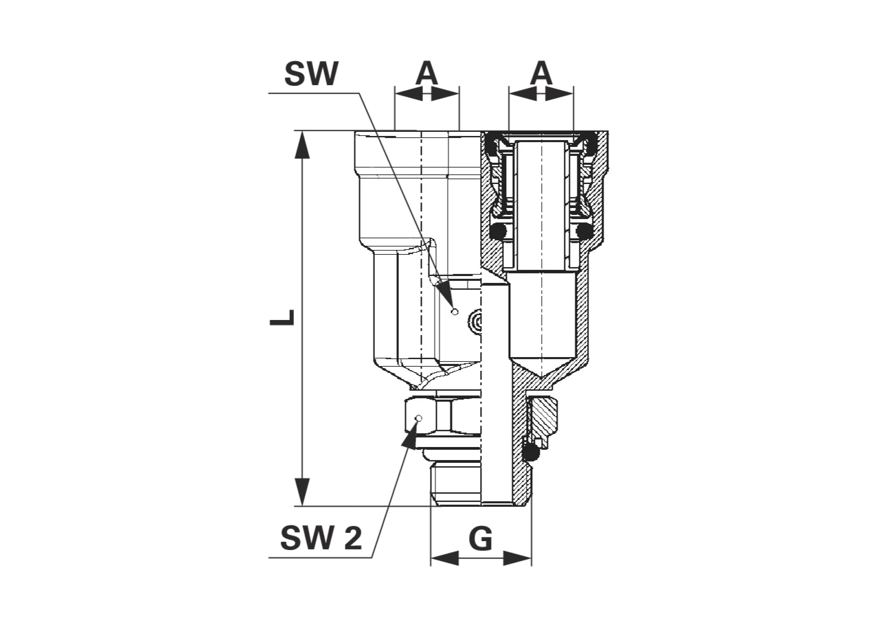 Y-Steckverschraubung 8 x 1, M16 x 1,5 Camozzi Automation