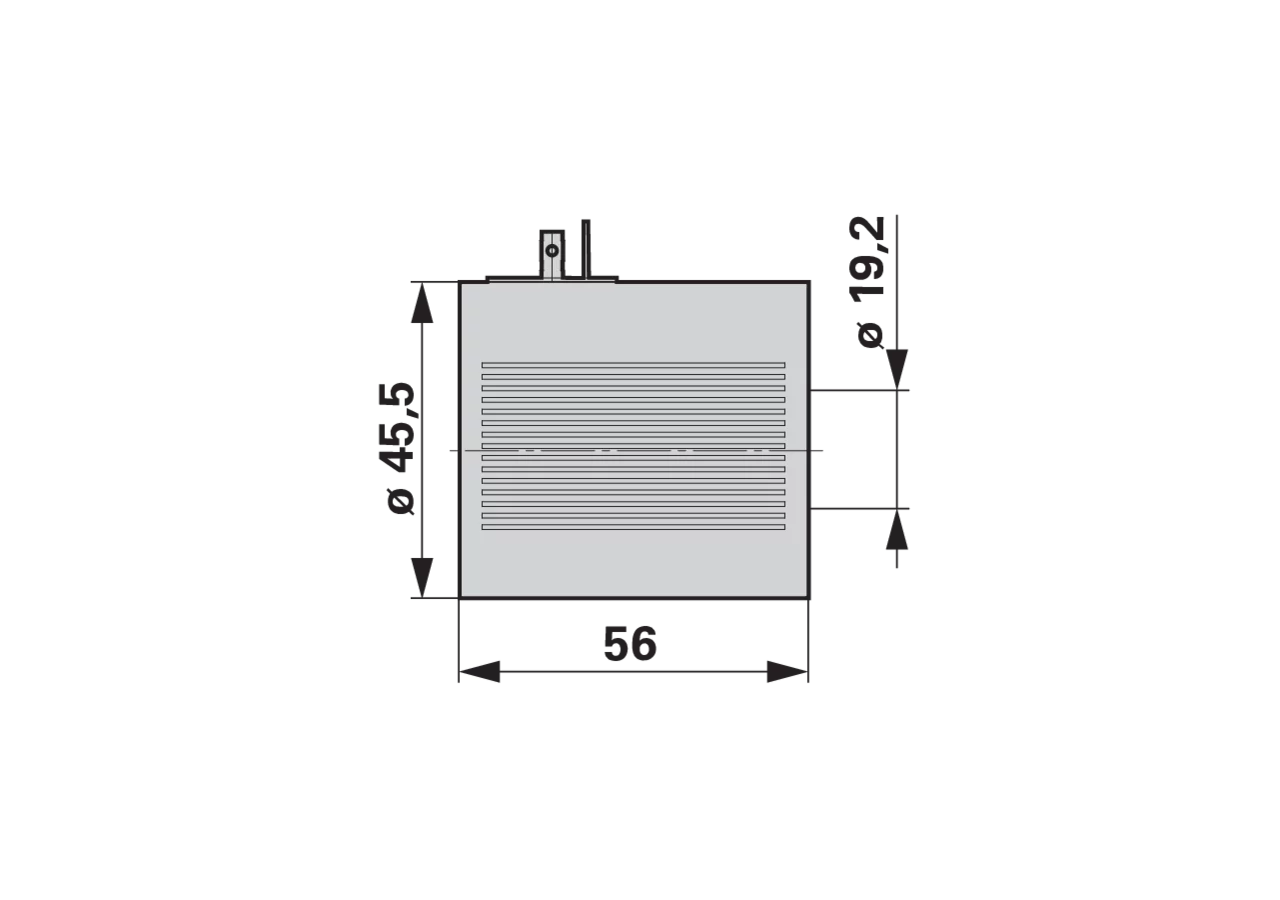 Magnetspule 12 V DC, ID 19,2 mm, L 56 mm Bosch Rexroth