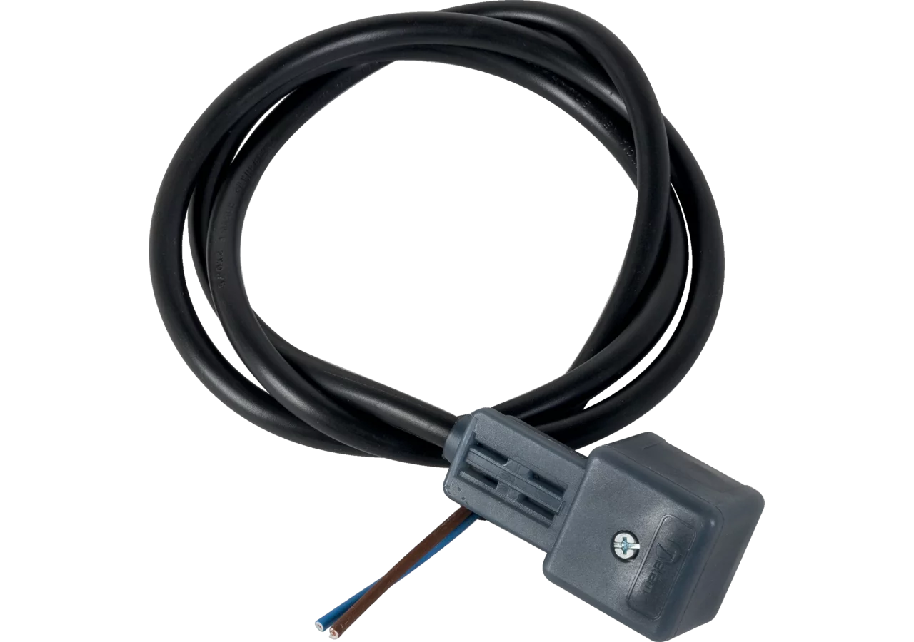 Gerätestecker mit Kabel 1 m geklebt, 250 V max. AC, DC Schwarz GartenShop24 - Hochwertige Gartengeräte