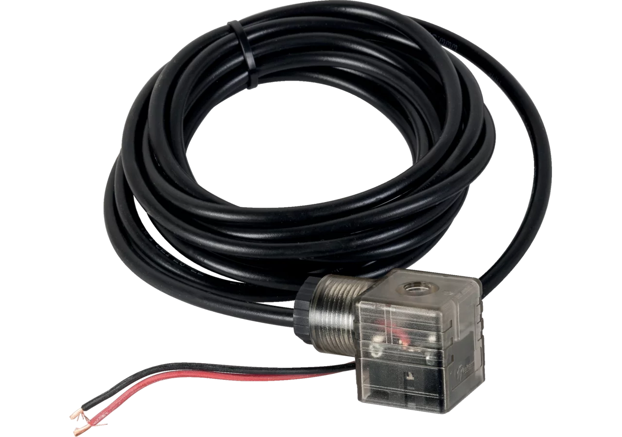 Gerätestecker mit Kabel 1 m geschraubt, 12-24 V DC, mit LED + Löschdiode GartenShop24 - Hochwertige Gartengeräte
