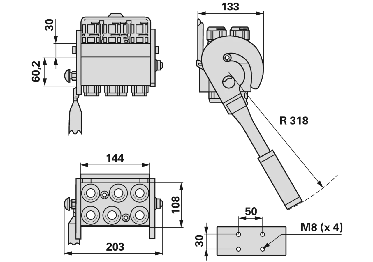 Multikuppler 3P608 6x 1/2 Mobilteil UDK Faster