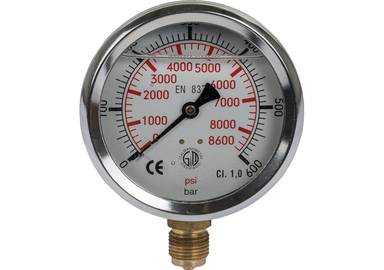 Manometer 600 bar, Dm 100 mm, G1/2 U GartenShop24 - Hochwertige Gartengeräte