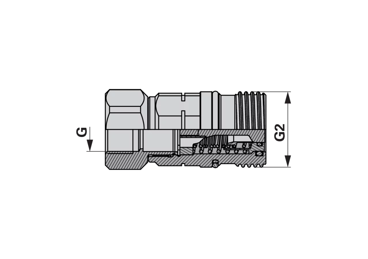 Flachschraubkupplung Muffe TLX BG 1/2, IG 3/4 Cejn