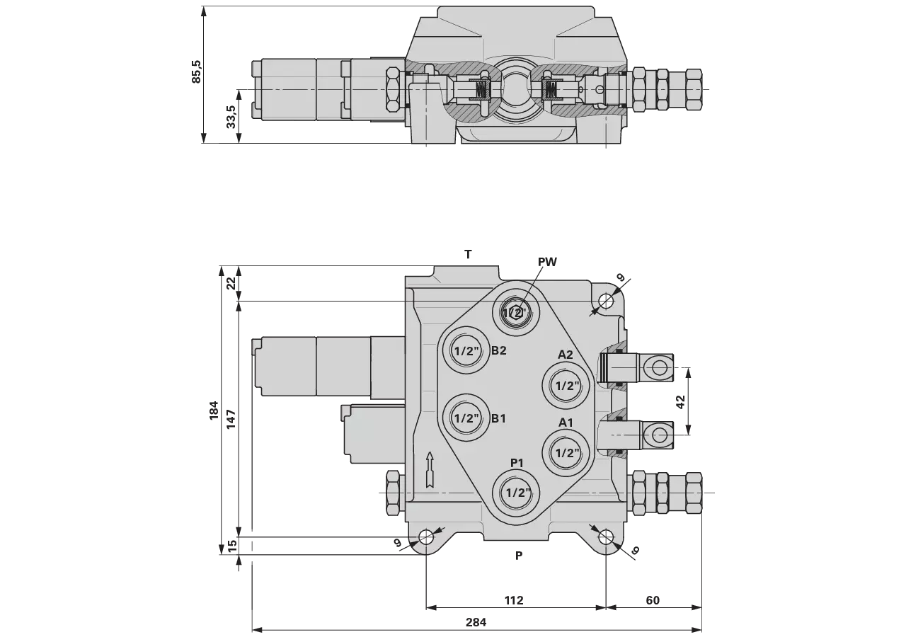 Steuerventil DN85/2 A1N7+PW 1,5 m GartenShop24 - Hochwertige Gartengeräte