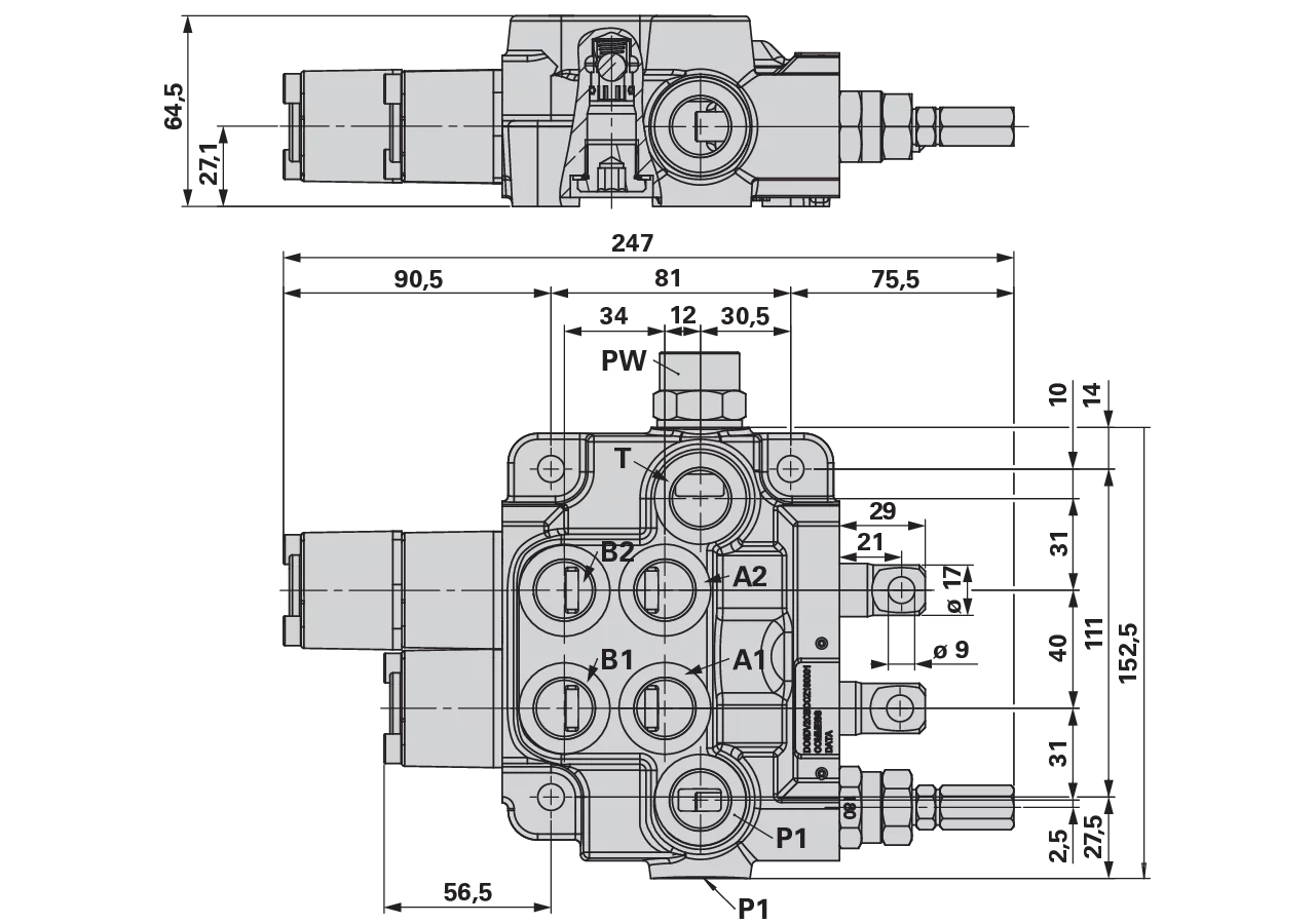 Monoblockventil DN/2 A1N7+PW Bondioli & Pavesi