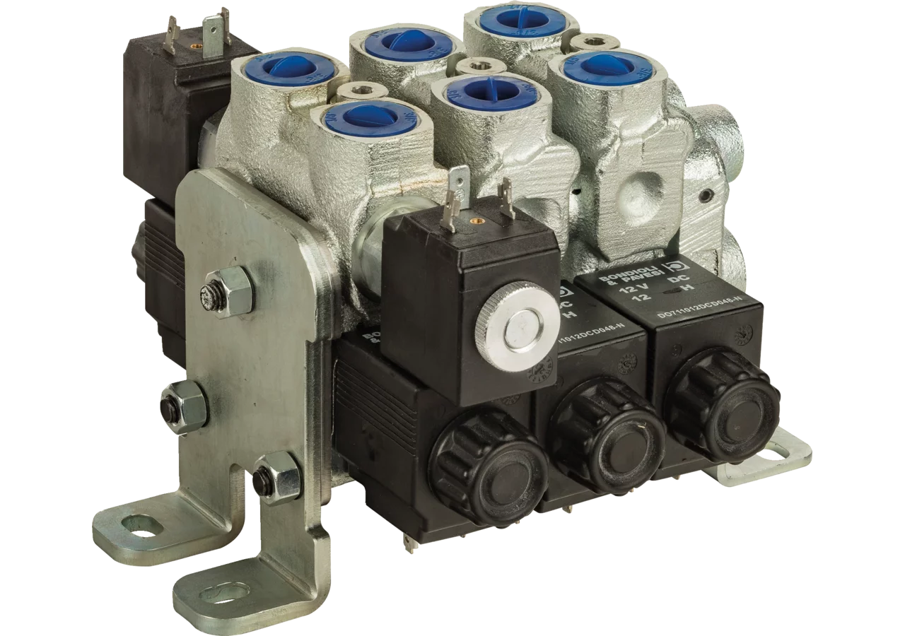 Steuerventil LS, BW05LS/3, 1 x A003AB, 2 x A003, 12 V Bondioli & Pavesi
