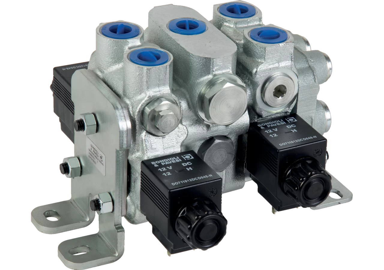 Steuerventil BW05TO/2, 1 x A038, 1 x A003S, mengengeregelt, 12 V Bondioli & Pavesi