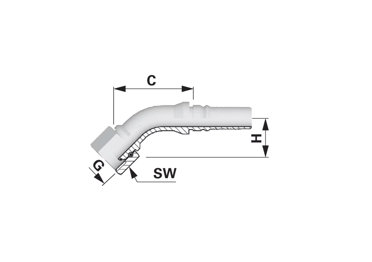 Dichtkegel DKOR45 IL-EVO DN32 1 1/4 Interlock EVO Alfagomma