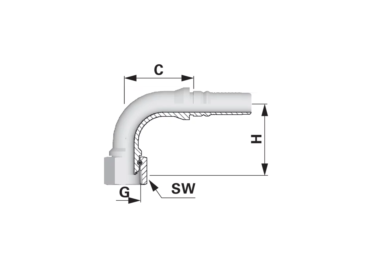 Dichtkegel DKOR90 IL-EVO DN32 1 1/4 Interlock EVO Alfagomma