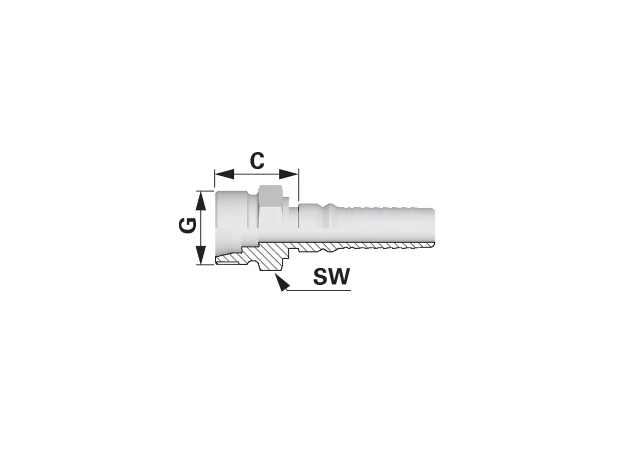 Gewindezapfen CES IL-EVO DN20 20S Interlock EVO Alfagomma