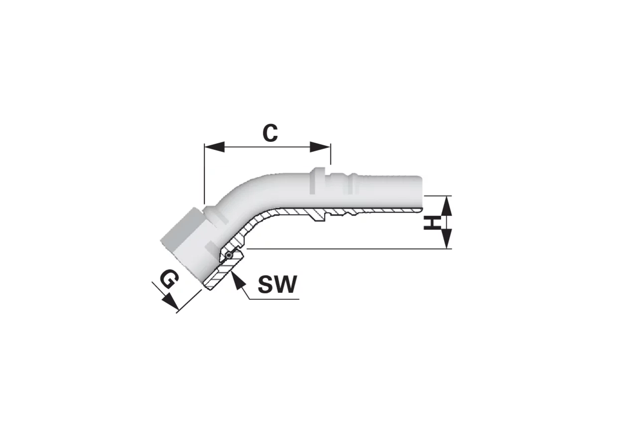 Dichtkegel DKJ45 IL-EVO DN25 1 5/16-12 Interlock EVO Alfagomma