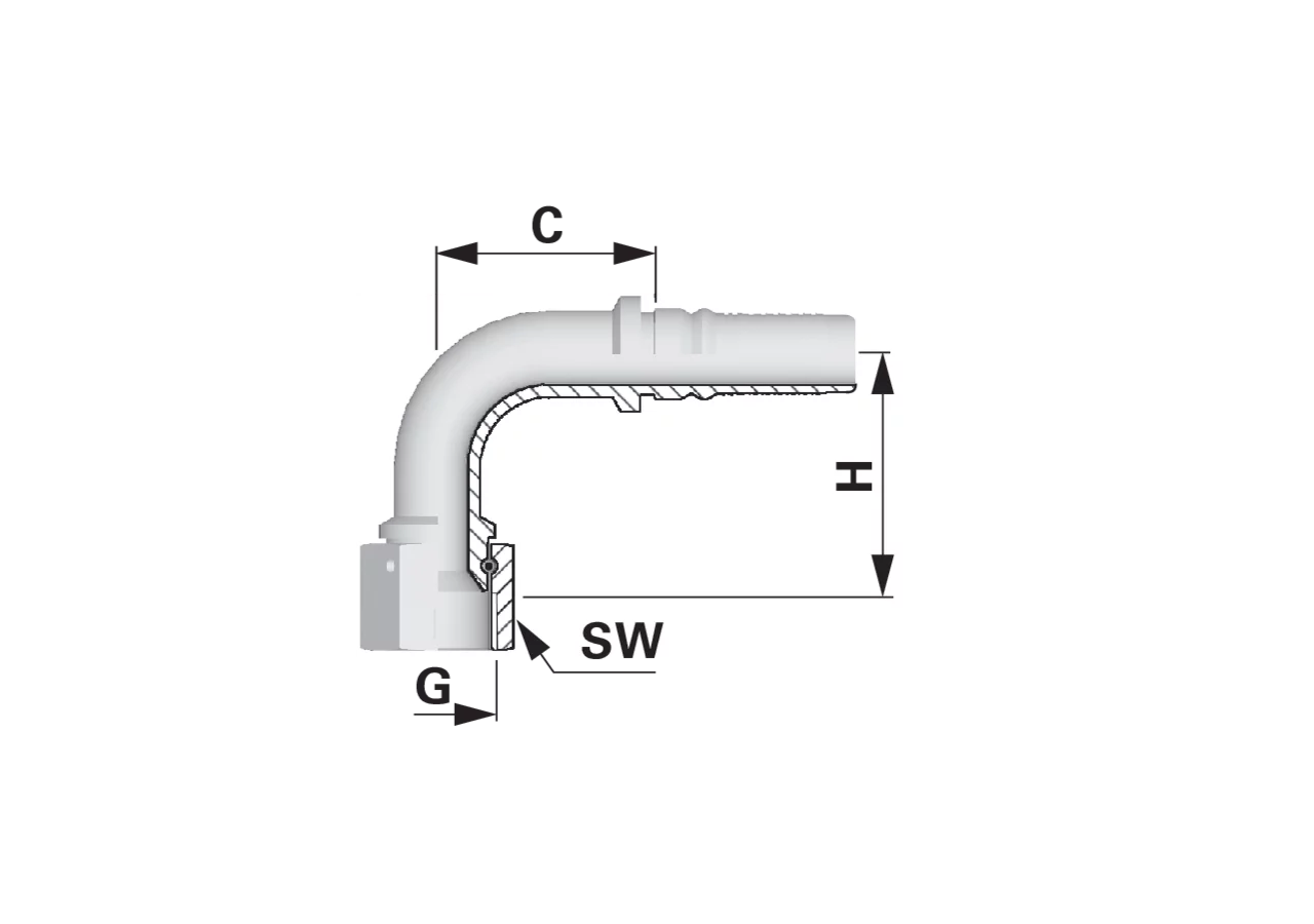 Dichtkegel DKJ90 IL-EVO DN32 1 5/8-12 Interlock EVO Alfagomma