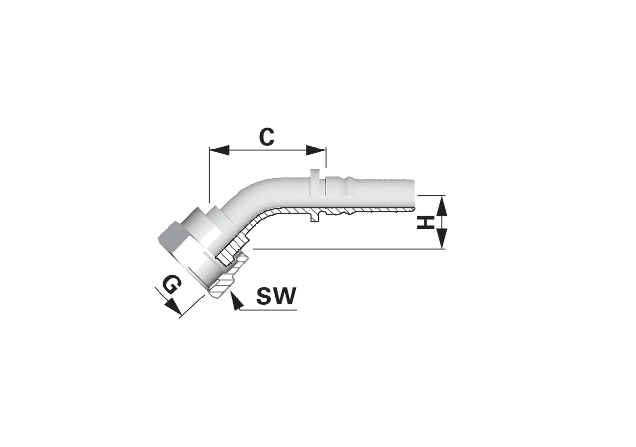 Dichtkegel ORFS45 IL-EVO DN16 1 3/16-12 Interlock EVO Alfagomma